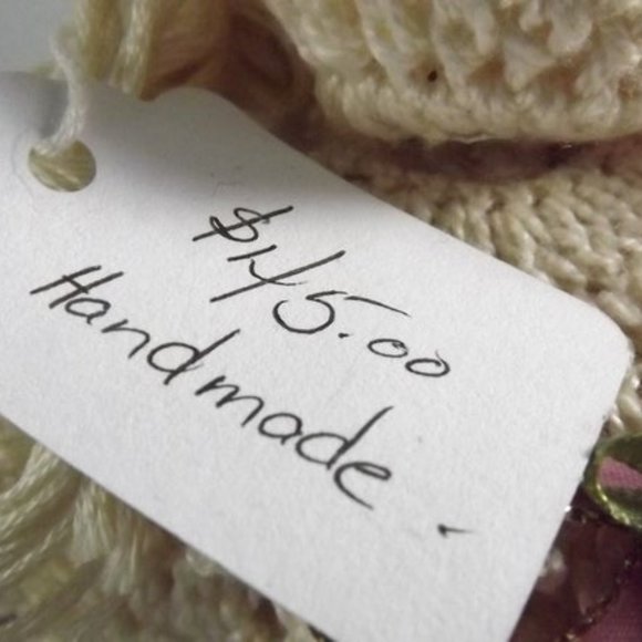 Crocheted Doll with Ribbon and Silk Flowers - Picture 5 of 10